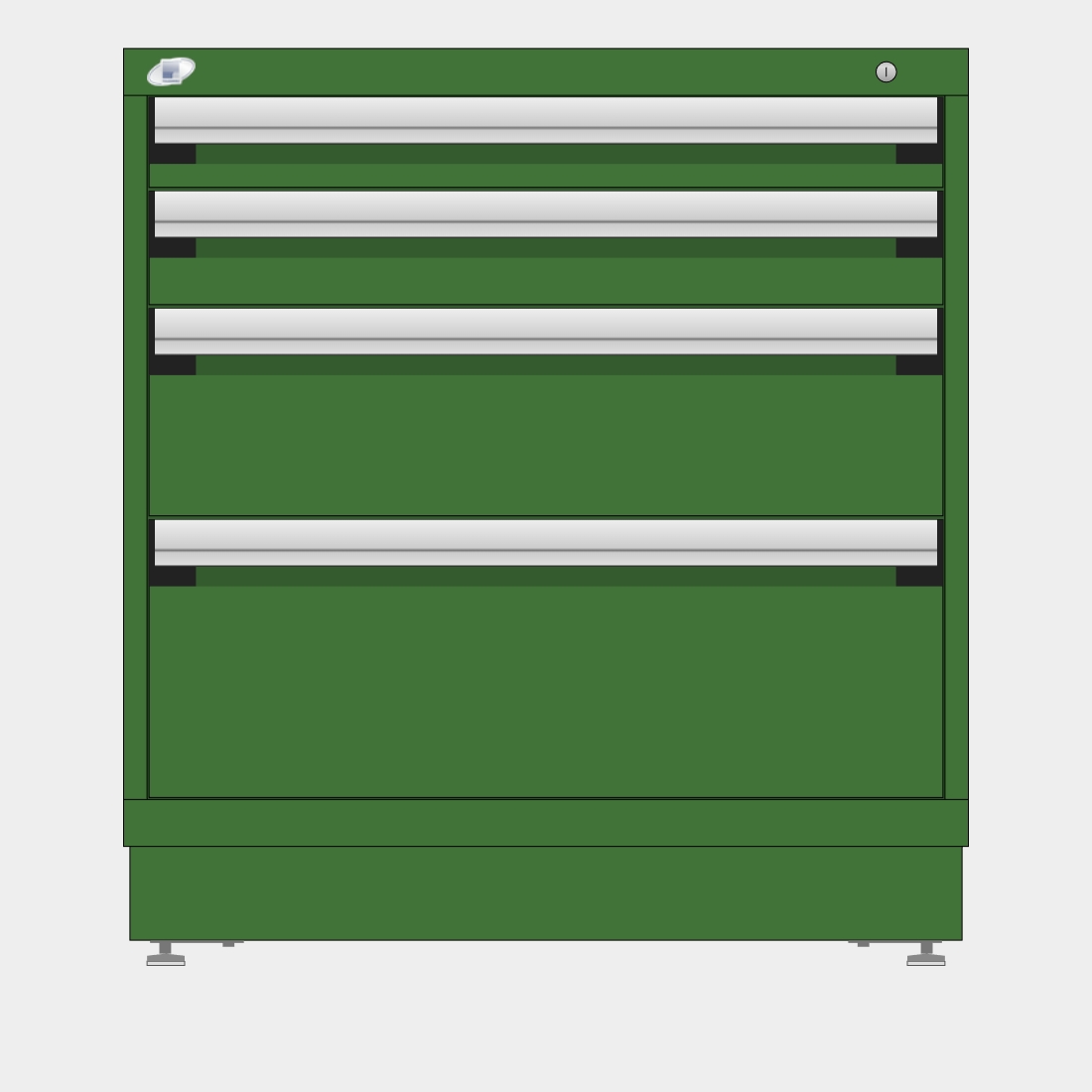 Rousseau 4 Drawer Cabinet - 4"/5"/9"/12"